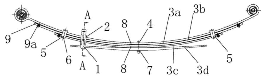汽車板簧結(jié)構(gòu)圖